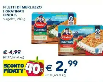 Esselunga Findus Filetti Di Merluzzo I Gratinati Surgelati offerta