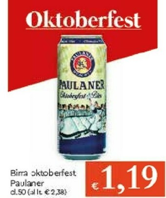 Galassia Paulaner Birra offerta