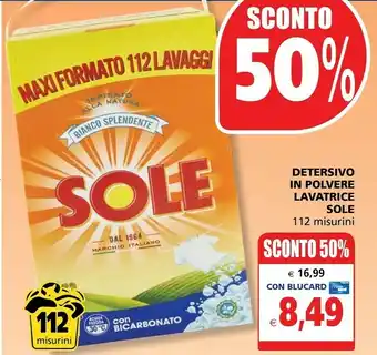 Il Gigante Sole Detersivo In Polvere Lavatrice offerta