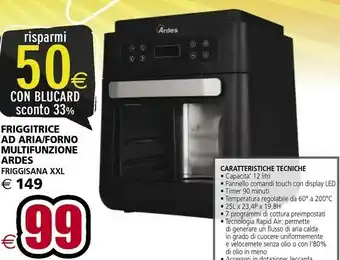 Ardes Friggitrice Ad Aria/ Forno Multifunzione