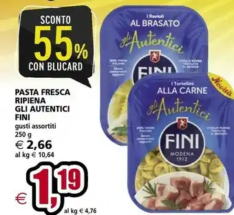 Il Gigante Fini Modena Fini - Gli Autentici Tortelloni Alla Carne 250 G(ml) offerta