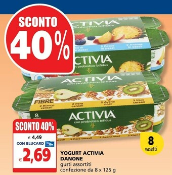 Il Gigante Danone Yogurt Activia offerta