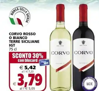 Il Gigante Corvo Vino Glicine Terre Siciliane Igt 750 G(ml) offerta