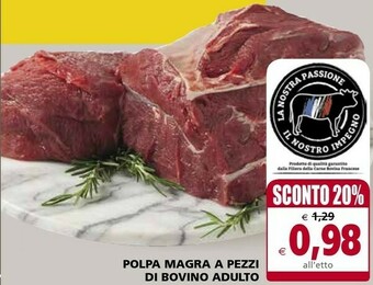 Il Gigante Polpa Magra A Pezzi Di Bovino Adulto offerta