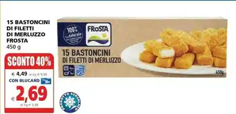 Il Gigante Frosta 15 Bastoncini Di Filetto Di Merluzzo offerta