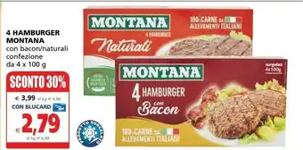Il Gigante Montana 4 Hamburger offerta