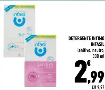 Conad Superstore DETERGENTE INTIMO INFASIL lenitivo, neutro, 300 ml offerta
