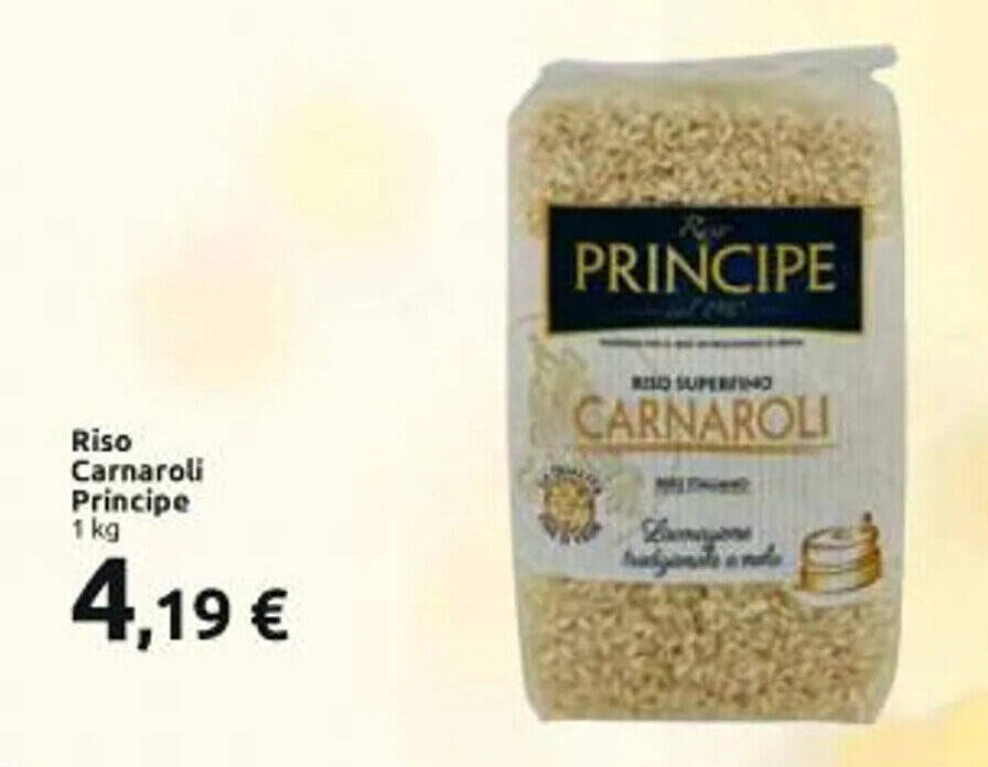 Riso Carnaroli Principe 1 kg offerta di Carrefour Iper
