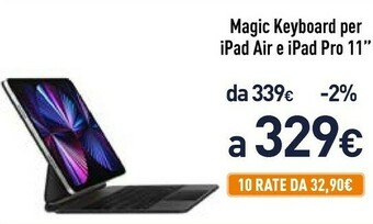Unieuro Apple Magic Keyboard Per iPad Air E iPad Pro 11 offerta