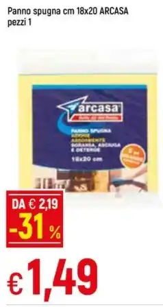 Panno spugna cm 18x20 ARCASA pezzi 1