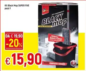 Famila Superstore Kit Black Mop SUPER FIVE pezzi 1 offerta
