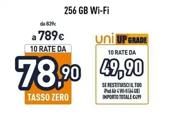 Unieuro Apple iPad Air 256gb Wi-Fi offerta