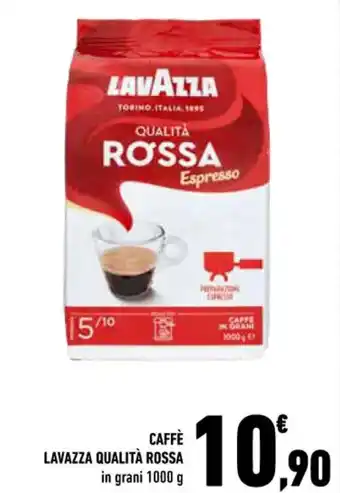 Conad Superstore CAFFÈ LAVAZZA QUALITÀ ROSSA in grani 1000 g offerta