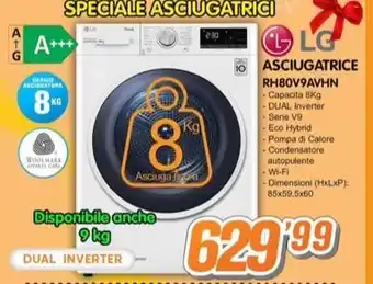 LG ASCIUGATRICE RH80V9AVHN