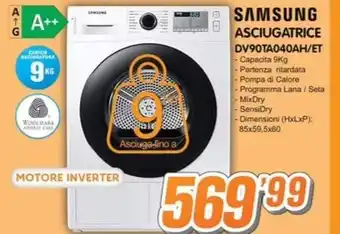 Golino Service SAMSUNG ASCIUGATRICE DV90TA040AH/ET offerta