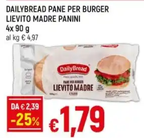 Galassia DAILYBREAD PANE PER BURGER LIEVITO MADRE PANINI offerta