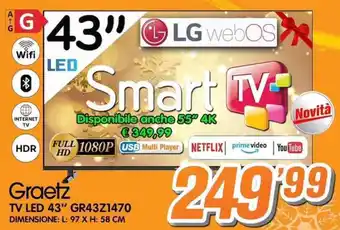 Golino Service Graetz TV LED 43" GR43Z1470 offerta