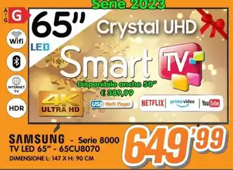Golino Service SAMSUNG-Serie 8000 TV LED 65" - 65CU8070 offerta