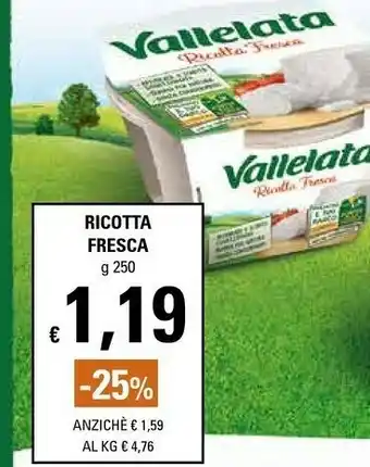 Basko Vallelata Ricotta Fresca Senza Conservanti 250 G(ml) offerta