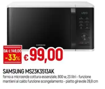 Galassia SAMSUNG SAMSUNG MS23K3513AK offerta