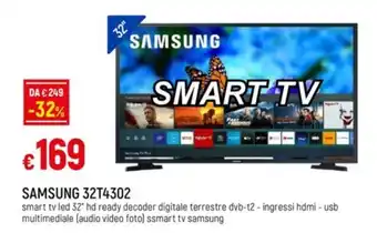 Galassia SAMSUNG 32T4302 smart tv offerta