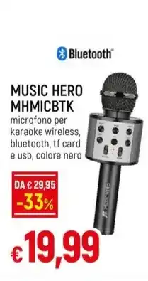 Galassia MUSIC HERO MHMICBTK microfono offerta