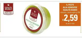 Basko Qualità Basko Il Pesto Alla Genovese offerta