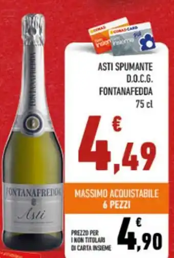 Conad City ASTI SPUMANTE D.O.C.G. FONTANAFEDDA 75 cl offerta