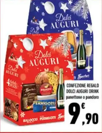 Conad City CONFEZIONE REGALO DOLCI AUGURI DRINK offerta