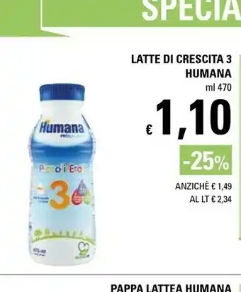 Basko Humana Latte Di Crescita 3 offerta