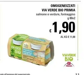 Basko Primia Omogeneizzati Via Verde Bio offerta