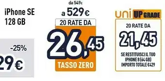 Unieuro Apple IPhone SE 128GB - Nero offerta