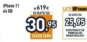 Unieuro Apple IPhone 11 64GB Nero offerta