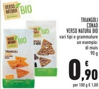 Conad Conad - Triangoli Di Mais Al Sale Marino Biologici Verso Natura 90 G(ml) offerta