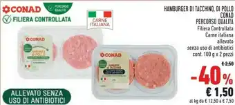 Conad Conad Hamburger Di Tacchino Percorso Qualita offerta