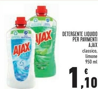 Conad Ajax Detergente Liquido Per Pavimenti Classico offerta