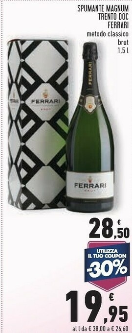 Conad Ferrari Spumante Magnum Trento Doc offerta