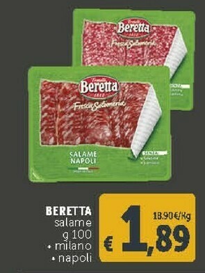 Deco Supermercati Fratelli Beretta - Salame Milano 100 G(ml) offerta