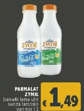 Deco Supermercati Parmalat Zymil Benefit Latte Uht Senza Lattosio 1 L offerta