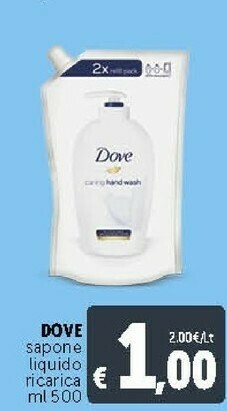 Deco Supermercati Dove Sapone Liquido Ricarica Ml 500 offerta