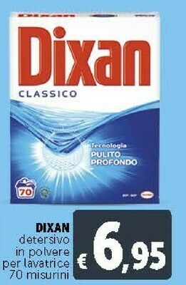 Deco Supermercati Dixan Detersivo In Polvere Per Lavatrice 70 Misurini offerta