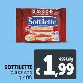 Deco Supermercati Mondelez - Sottilette Le Originali Classiche 400 G(ml) offerta