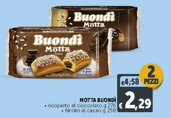 Deco Supermercati Motta Buondì Cioccolato 276 G(ml) offerta
