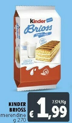 Deco Supermercati Ferrero Ferrero - Kinder Brioss 270 g(ml) offerta