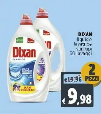 Deco Supermercati Dixan Detersivo Liquido Lavatrice 50 Lavaggi offerta