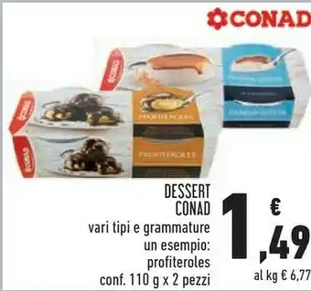 Conad Margherita Conad Dessert Profiteroles offerta