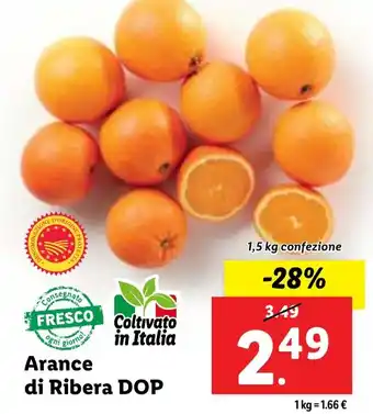 Lidl Arance di Ribera DOP 1,5 kg confezione offerta
