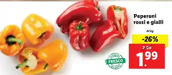 Lidl Peperoni rossi e gialli offerta