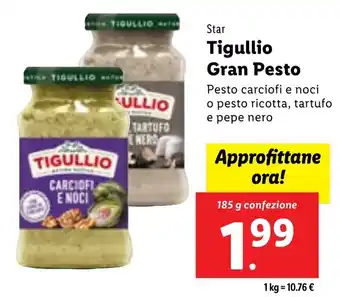 Lidl Star Tigullio Gran Pesto 185 g confezione offerta