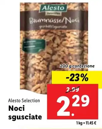 Lidl Alesto Selection Noci sgusciate 200 g confezione offerta